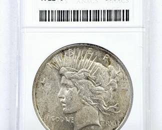 1922 Peace Silver Dollar AU 50