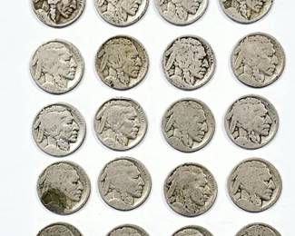 Lot of 20 Buffalo Nickels Dates Unknown #1