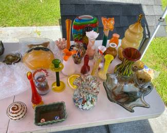 Lots of blown glass, this is a small sample