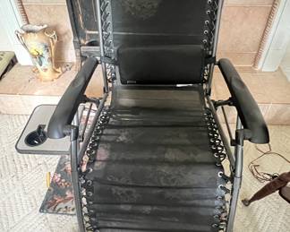 Outdoor Zero Gravity Bungee Chair, Black Frame and Sling,250lbs Seat Capacity