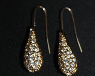 Swarovski Pave Crystal Teardrop earrings