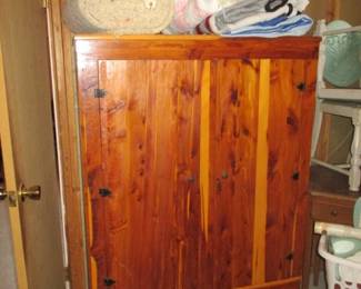 Vintage Knotty Pine (2) Door Cabinet
