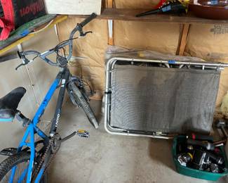 Bicycle and 2 cots