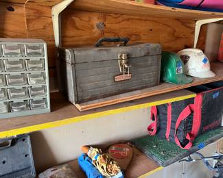 Hard hats, tool boxes