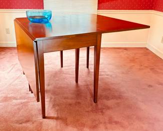 Vintage Cherry drop-leaf dining table by Craftique Furniture (detail)...