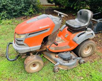Husqvarna riding mower (approx. 419 hrs. and in running condition)...