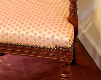 Vintage continental style armchair (detail)...