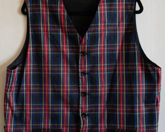 Men's plaid vest by Le Collezioni Structure, size XL