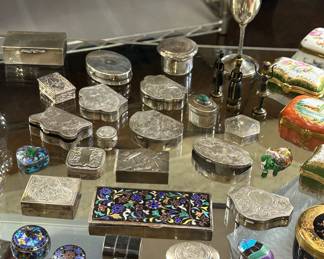 Antique and vintage sterling silver boxes