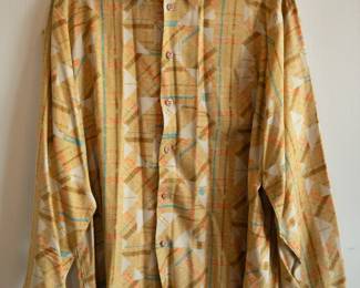 Bugatchi Uomo men's long sleeve print shirt, size L
