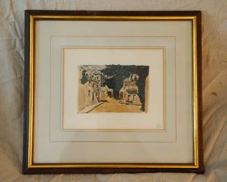 Limited edition print of a color painting by Georges Braque (a major 20th-century French painter, collagist, draughtsman, printmaker and sculptor.)