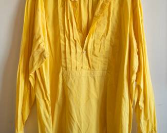 Vintage yellow long-sleeved cotton shirt by Polo Ralph Lauren