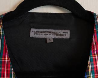 Closeup of men's plaid vest by Le Collezioni Structure, size XL