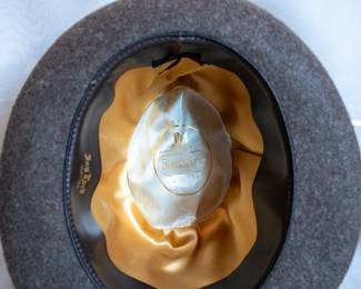 Another view of the Jay Lord Hatter feather rim fedora hat