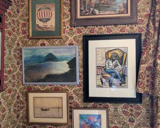 Original art works from a very large collection – more than 100 of them at the sale!
