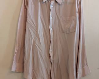 Double Red Horse men's pure silk button front shirt, made in Shanghai