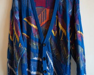 A vintage Kalaroo Australia men's knit cotton cardigan sweater size XL