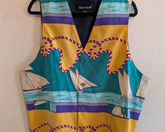Men's Silk Club nautical themed vest