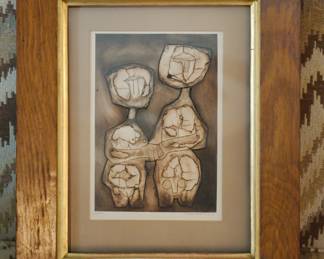 Joseph Demarais (1927-1991, American) signed Lithograph Intaglio Etching, 41/100, dated 1967
