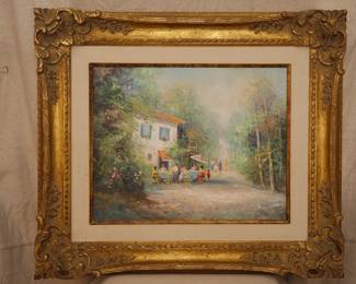 J. Colletti, Original Impressionist Oil on Canvas, Signed