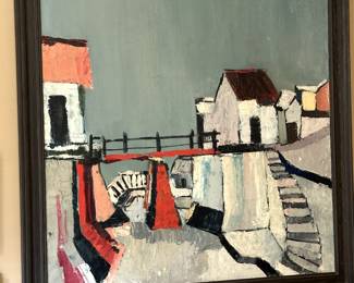 HUGE Mid-Century painting, signed and dated 1967