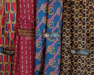 Another view of men's neckties from Gucci and Lanvin Paris