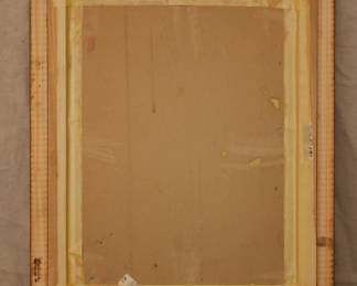 Reverse view of one of a pair of original still life paintings by F. Santos, Chicago, 1965