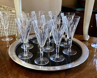 Waterford Crystal "Sheila" fluted champagne glasses