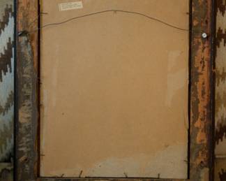 Reverse view of Joseph Demarais (1927-1991, American) signed Lithograph Intaglio Etching, 42/100, dated 1968