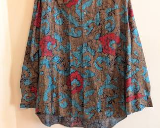 Jim Thompson men's Thai silk button front shirt