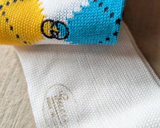 Closeup of Gucci men's argyle cotton socks