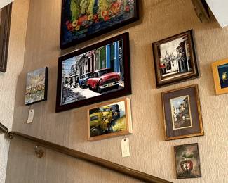 Some of the more than 100 pieces of original artwork in this sale