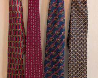 Men's neckties from Gucci and Lanvin Paris