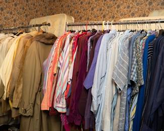 Vintage 1970’s, 1980’s to contemporary shirts, sweaters, jackets, coats, vests and more — brands including Hugo Boss, Giorgio Armani, Ermenegildo Zegna, Burberrys, Missoni, Mario Valentino, Andrew Marc, Polo Ralph Lauren, Tommy Hilfiger, Tallia, Torras, Façonnable, Wilke-Rodriguez, Basix, Etienne Aigner, Carracci, P.A.R.O.S.H., Ted Baker London, David Michaels, Bogari, Nicklaus, FILA Sports, Bugatchi Uomo, Cuggi, Coogi, Kalaroo, Sovrano