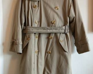 Classic Burberrys Nova Check Wool Lined Belted Trench Coat