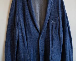 Hugo Boss men's blue cardigan sweater