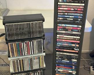DVDs (including tower) and CDs