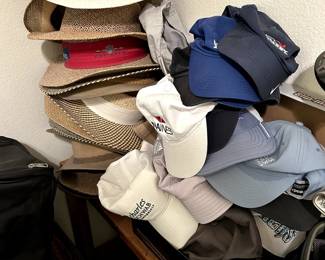 Straw hats and ball caps