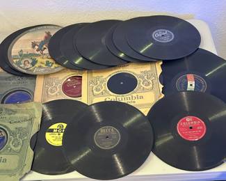 Sample of 78's from 1905-1950 (about 150, varying condition)