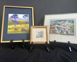 The Three Sisters By Bucrew Krucke Print With Small Framed Guildford Print And Framed Sheep Print