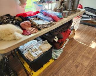 Towels, blankets, curling irons, blow dryers