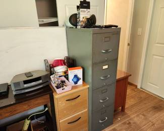 Filing cabinets, night stand