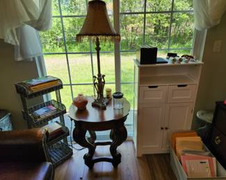 Hamper, storage shelf, end tables, storage unit