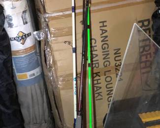 Fishing Poles and Hangin lounge chair