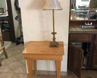 Table and lamps