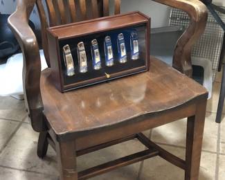 Antique chair and knife set