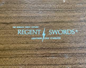 Mid Century Regent Swords Steak Knives/Box