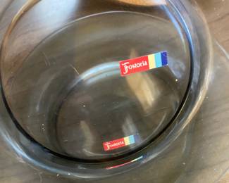 Mid Century Fostoria Debutante Gray Glass Plates with Original Label