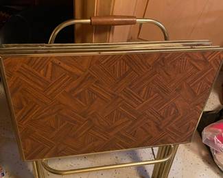 Mid Century Table Trays/Stand