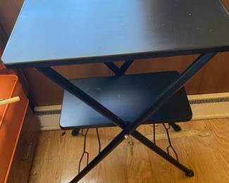 Mid Century Black Folding Table